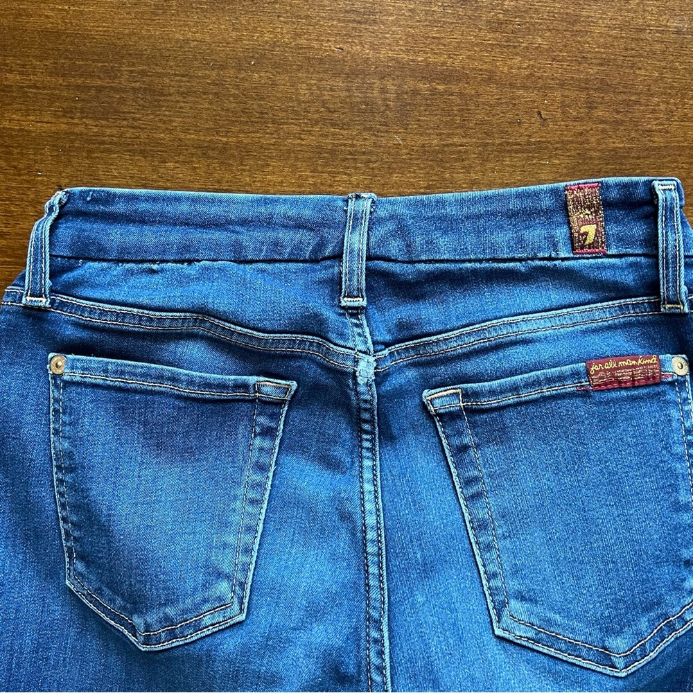 7 For All Mankind High Rise Skinny Jeans Size 26 - Picture 6 of 15